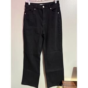 Ettelo Black Straight Leg Jeans | Size 10 | Stretch Denim